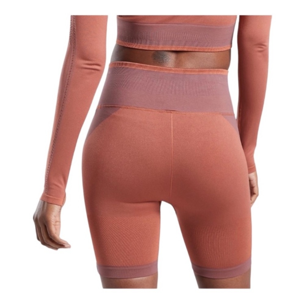 Athleta Legend Seamless Bike Short Estruscan Red Flora Mauve ERFM, Size 2X